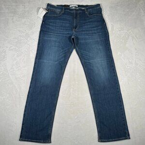 Calvin Klein Jeans Men Size W40 L34 Blue Slim Fit Straight Legs Cotton Blend NWT